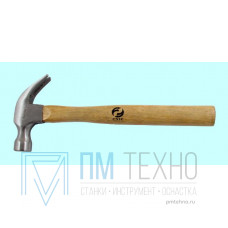 Молоток-гвоздодер 500 г. с деревянной эргономической ручкой  