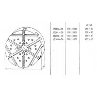 Плита Круглая d 360х 40 с радиально-поперечным расположением Т-обр. пазов 12мм (7081-2461) ГОСТ15202-70(восстановленная)