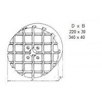Плита Круглая d 340х 40 с Т-образными пазами 12мм (ДСП-5) (восстановленная)