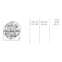 Плита Круглая d 120х 20 с Т-образными пазами 8мм (7081-0411) ГОСТ 14377-69 (восстановленная)