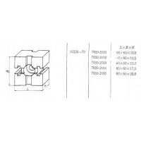 Прокладка квадратная 60х60х20 с 2-мя Т-образными пазами 12мм (7033-2105) ГОСТ 15222-70 (ДСП-13А) (восстановленная)