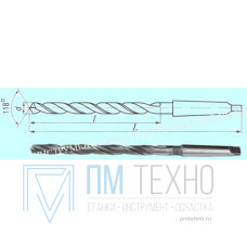 Сверло d 37,5х250х400 к/х Р6М5