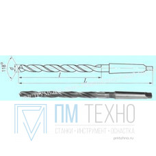 Сверло d 35,5x200x400 к/х Р6М5